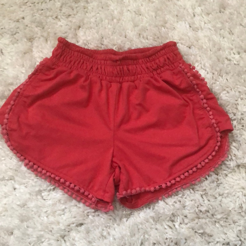 1st Kiss Girl Pom Pom short 7/8 red kb2